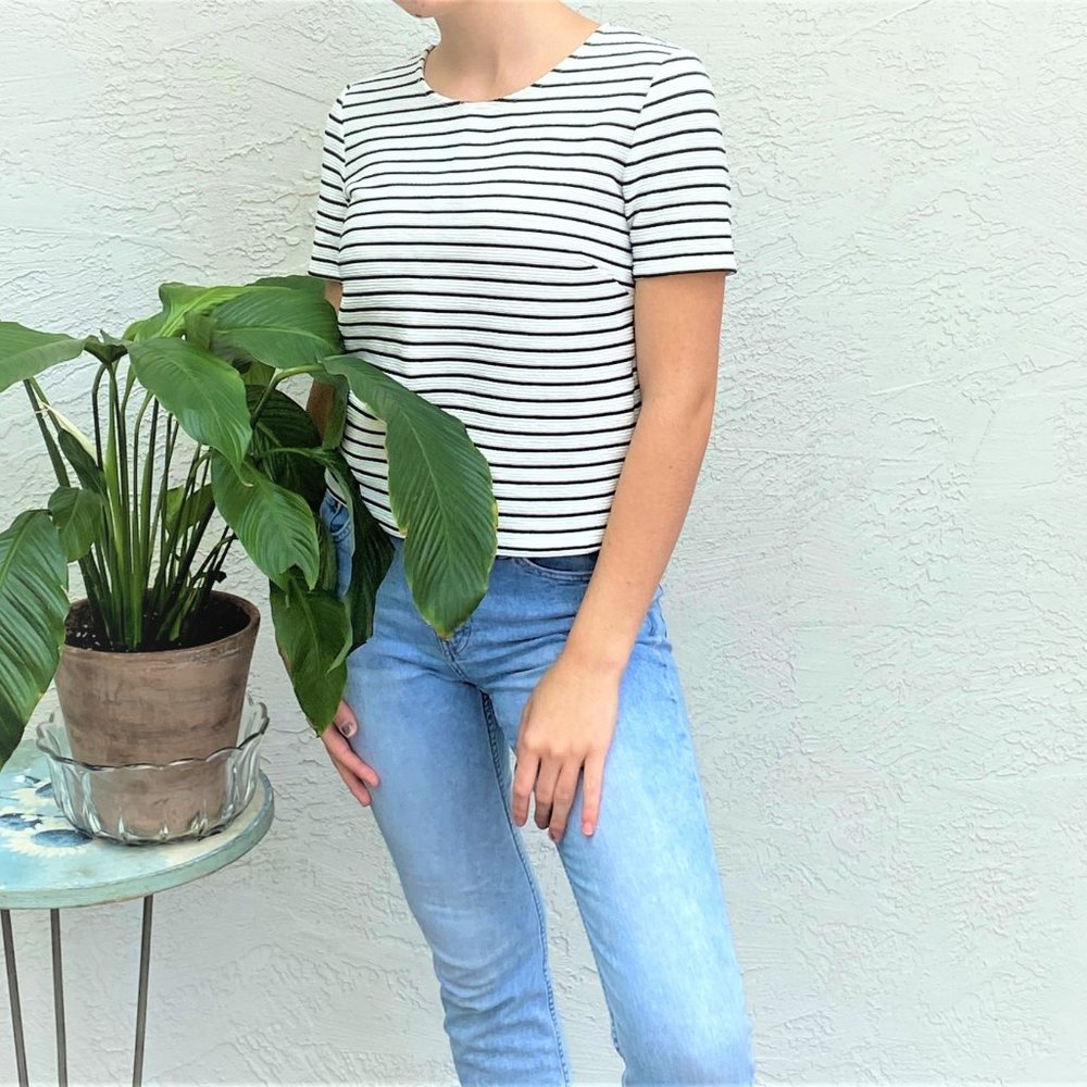 Stuctured Striped Top